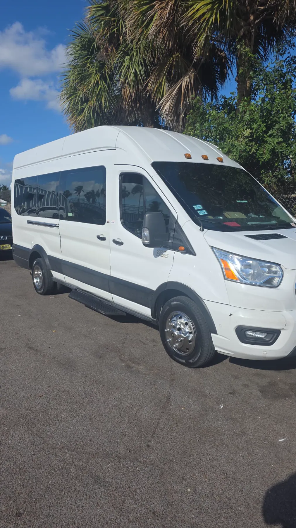 The van: Ford Transit high-roof