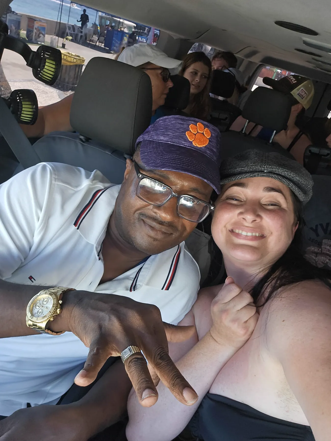 Tyrone with a guest